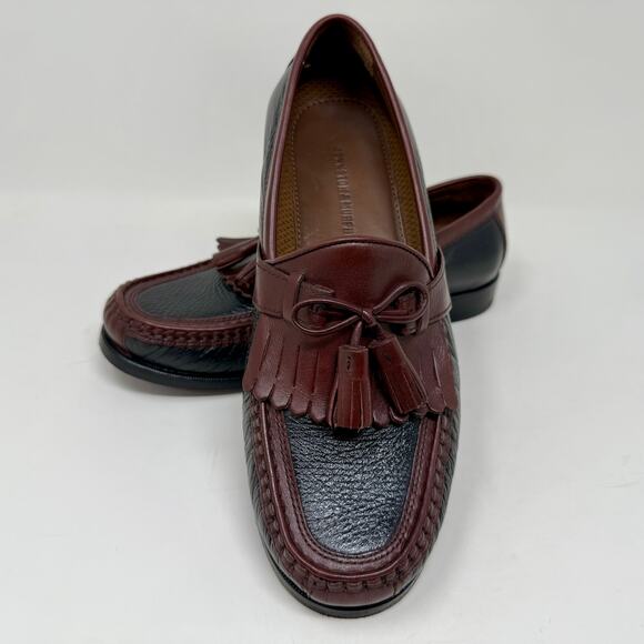 Johnston & Murphy Aragon II Kiltie Tassel Leather Loafer Mens 8W Brown L.4.5 - Picture 11 of 16